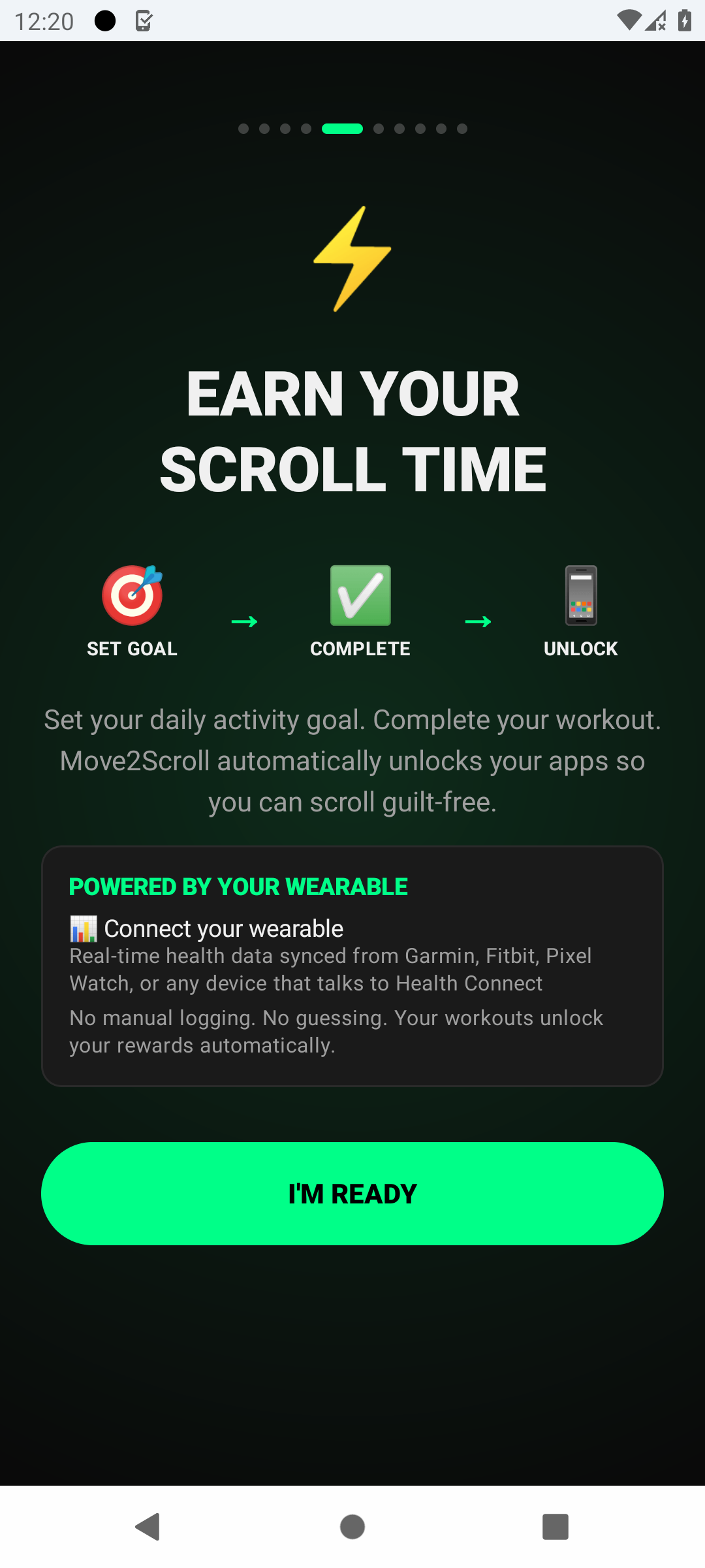Earn your scroll time onboarding